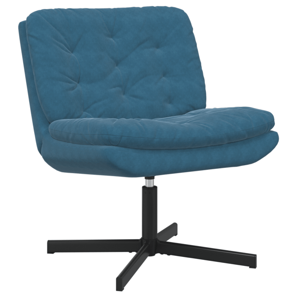 Svängbar Avkopplingsstol Blå 63 x 75 x 76 cm Sammet
