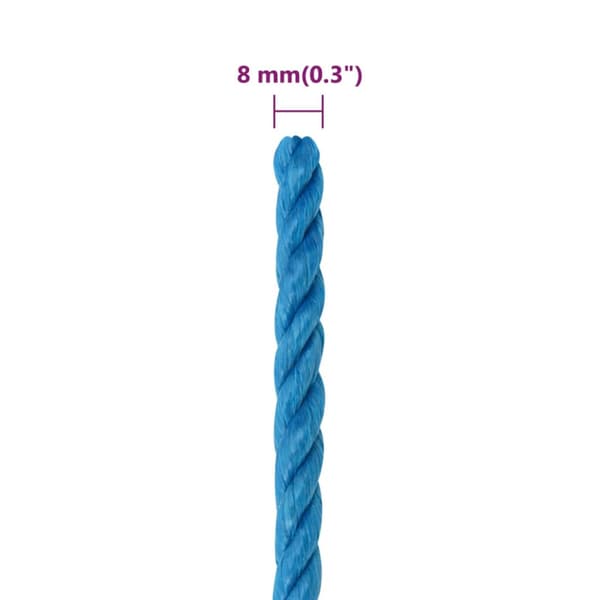 Rep blå 8 mm 250 m polypropylen
