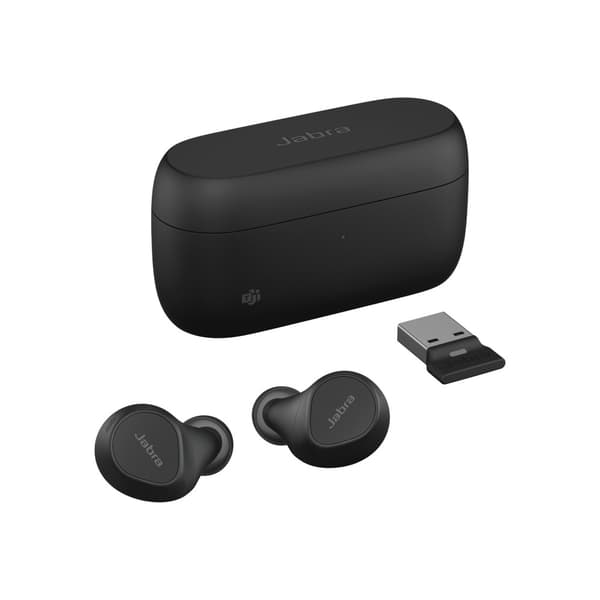 Jabra Evolve2 Buds MS - True wireless-hörlurar med mikrofon - USB-A via Bluetooth-adapter