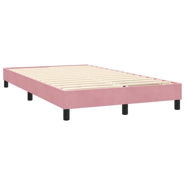 Ramsäng med madrass rosa 120x220 cm sammet