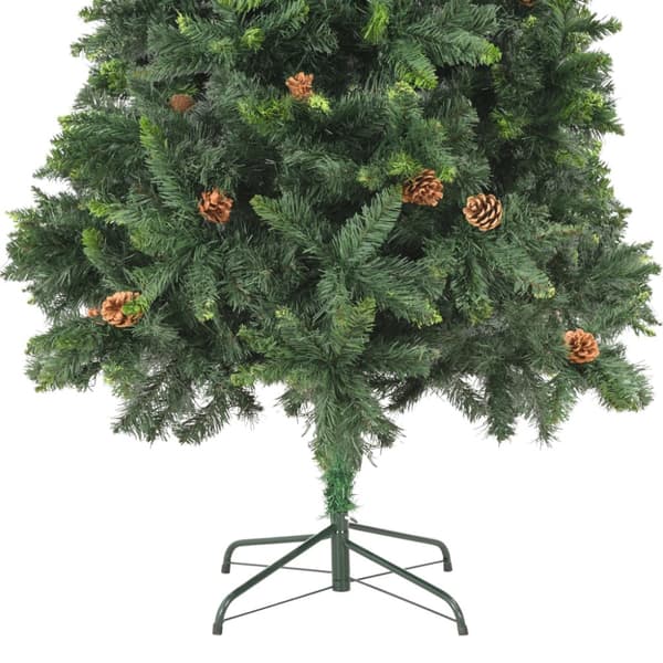 Plastgran med kottar grön 210 cm