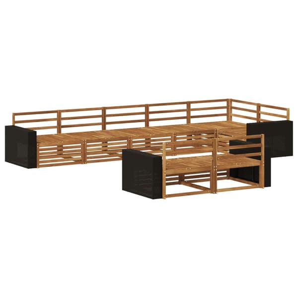 Utomhussoffset 8 pcs Naturlig