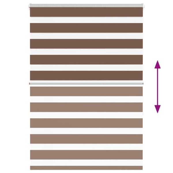 Rullgardin zebra brun 95x150 cm tyg bredd 90,9 cm polyester