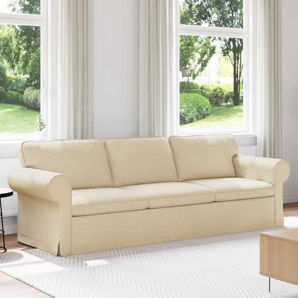 Soffa Kräm 245 x 82 x 80 cm tyg