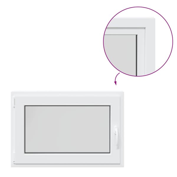 Källarfönster RISOR 90 x 70 cm PVC och glas Vit