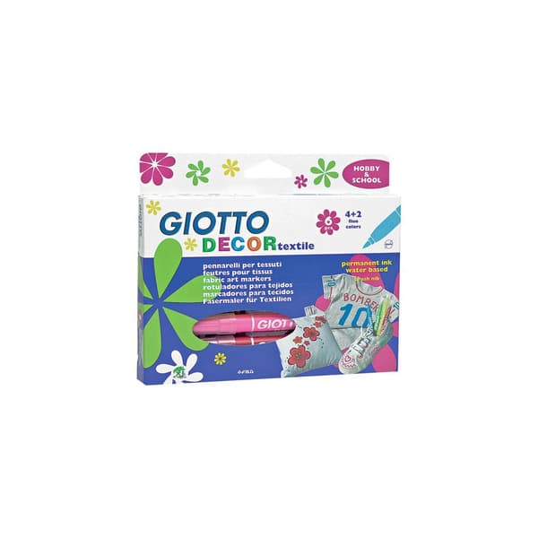 Textilfärgpenna GIOTTO Decor 12/fp