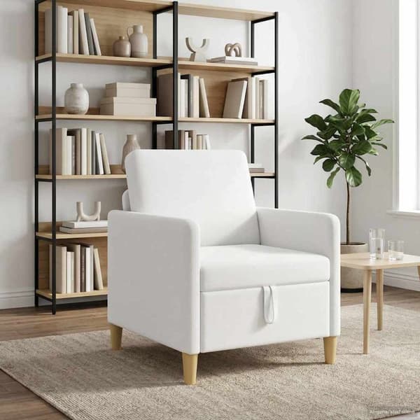 Soffa med förvaring Vit 72 x 78 x 87 cm Polyester