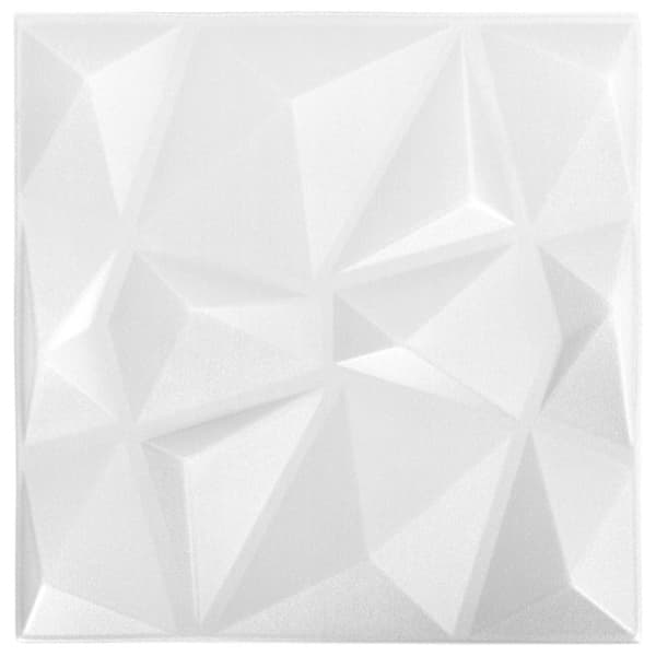Väggpaneler 48 pcs Diamond Vit 50 x 50 cm XPS Skum