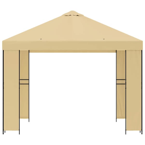 Paviljong 3 x 3 m Gräddvit Polyester och Stål 190