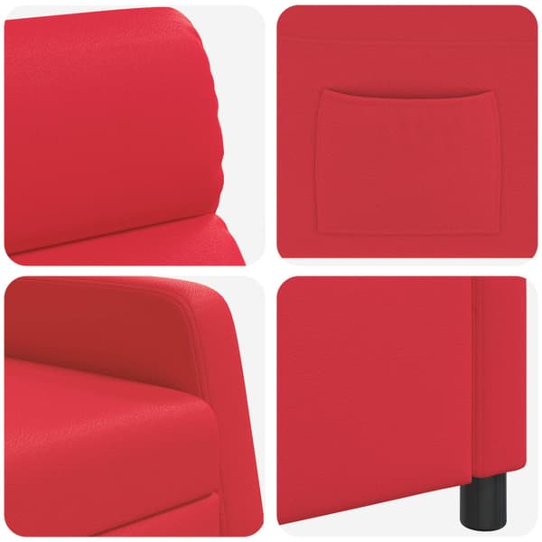 Recliner Röd Konstläder