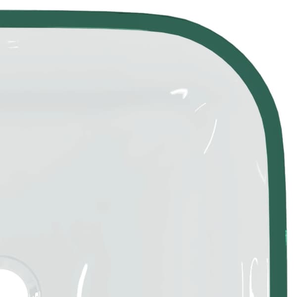 Handfat glas 42x42x14 cm transparent
