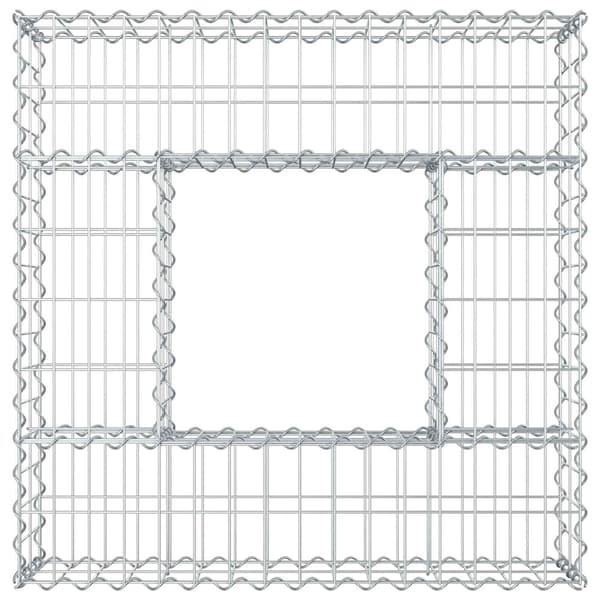Gabion upphöjd säng Silver