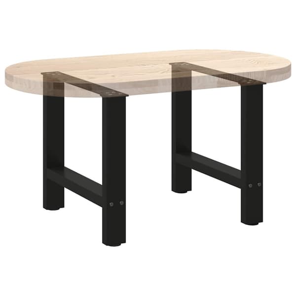 Soffbordsben svarta 2 st 50x(42-43) cm stål