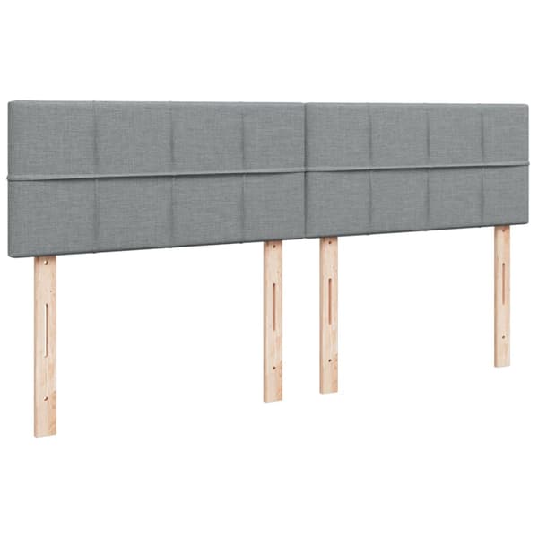 Ramsäng med madrass ljusgrå 200x200 cm tyg