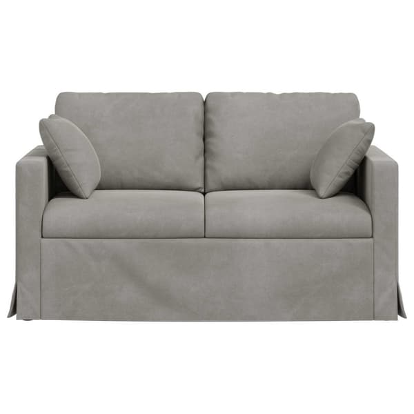 Soffa Ljusgrå 138 x 78 x 80 cm Sammet