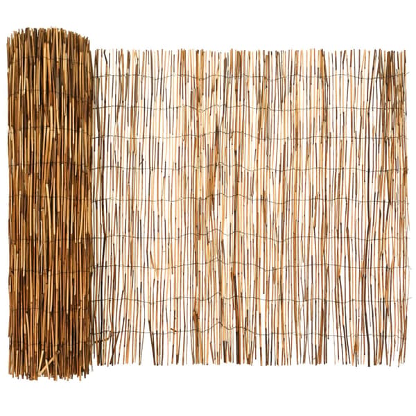 Trädgårdsstängsel Karbomiserad 600 x 90 cm Vass