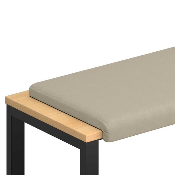 Bänk kudde Texturerad Sammet Sand Djup 35 cm