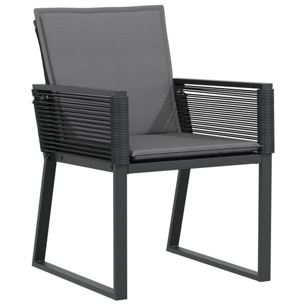 Trädgårdsmöbelset 9 pcs Antracit konstrotting
