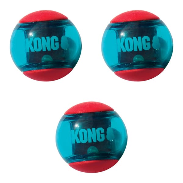 Hundleksak Squeezz Action Red Large 2-p Kong 8 cm