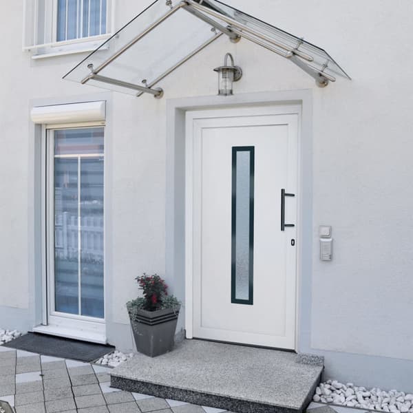 Ytterdörr vit 108x208 cm PVC