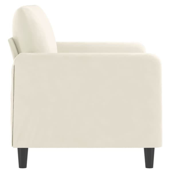 2-sitssoffa gräddvit 120 cm sammet