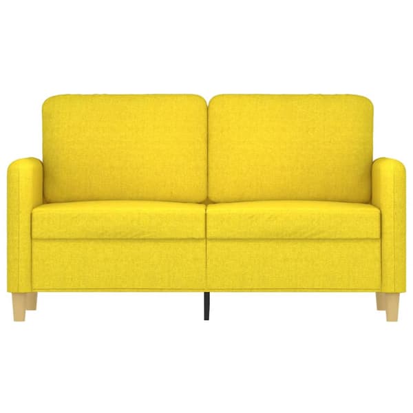 2-sitssoffa ljusggul 120 cm tyg