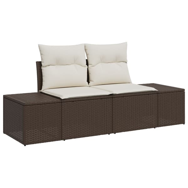 Trädgårdsoffset 4 pcs Brun konstrotting
