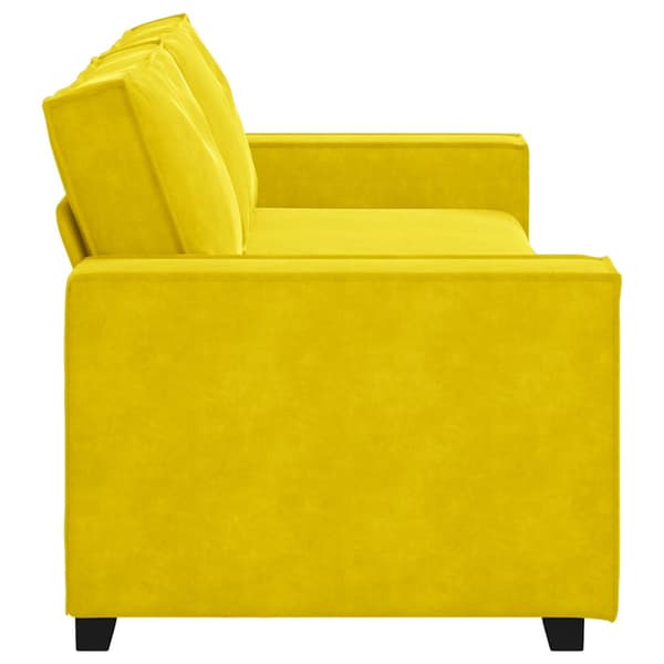 3-sitssoffa gul 220x78x84 cm sammet