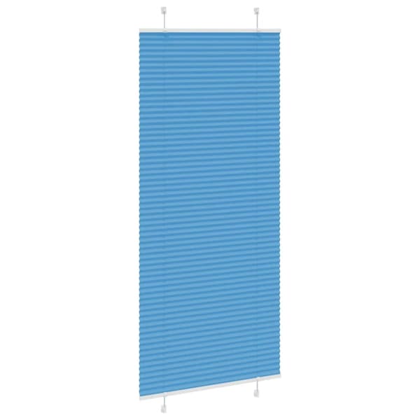 Plisserad persienn blå 85x200 cm tyg bredd 84,4 cm polyester