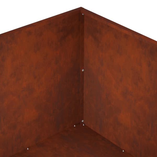 Trädgårdsplanterare 2 st Rostig 60 x 60 x 40 cm