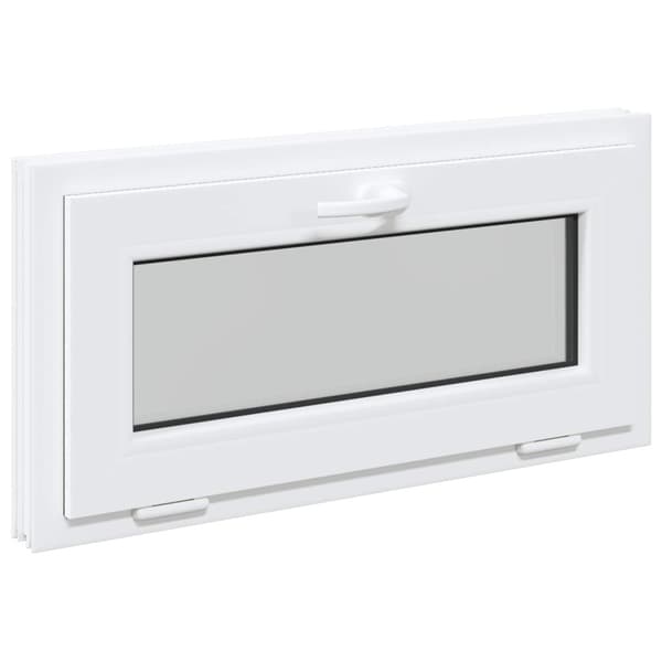 Källarfönster RISOR 80 x 40 cm PVC och glas Vit