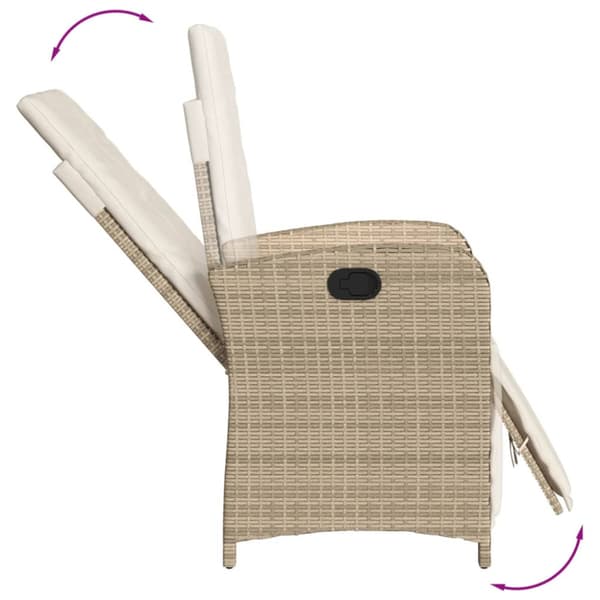 Bistrogrupp med dynor 3 delar beige konstrotting