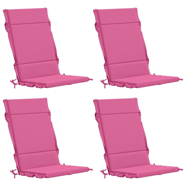 4-delade Höga Ryggstolsdynor GEMERT 4 st 100% Polyester Rosa