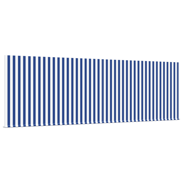 Utfällbar markis Blå och Vit 400 × 300 cm