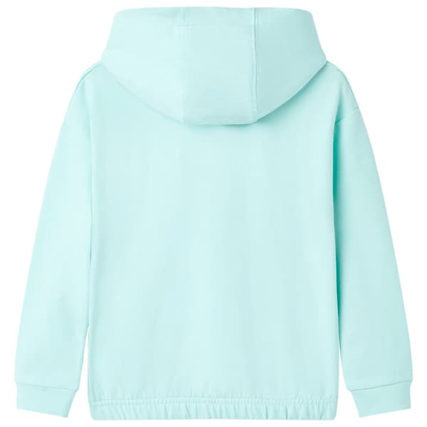 Barnhoodie ljus aqua 128