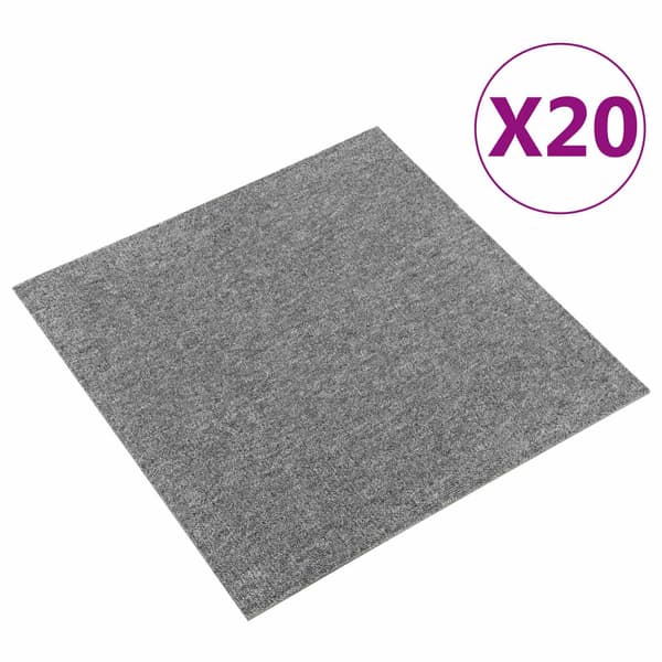 Matta 20 pcs Grå 50 x 50 cm 100% Polypropen