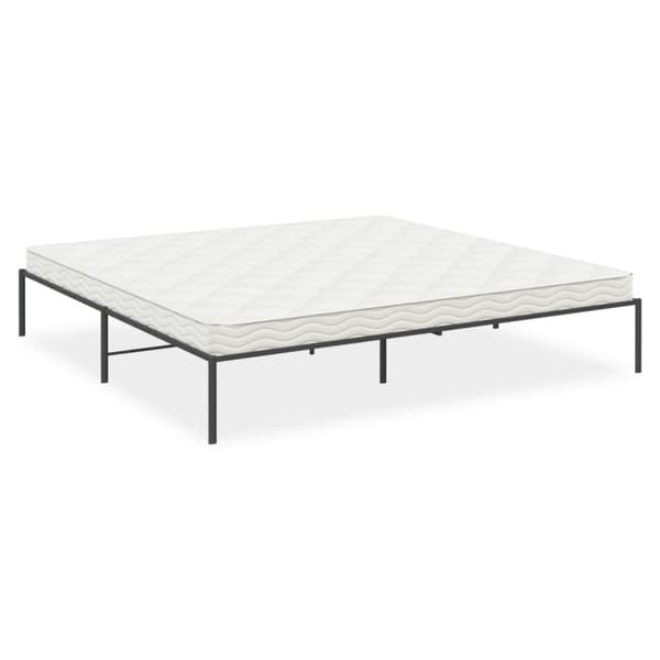 Sängram metall svart 200x200 cm