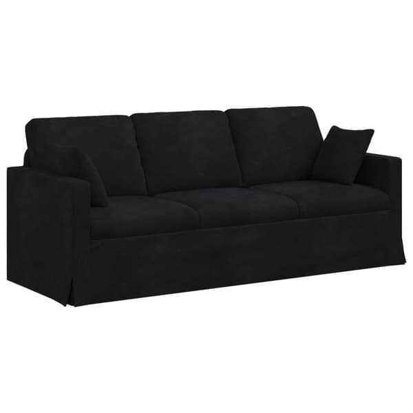 Soffa Svart 198 x 78 x 80 cm Sammet