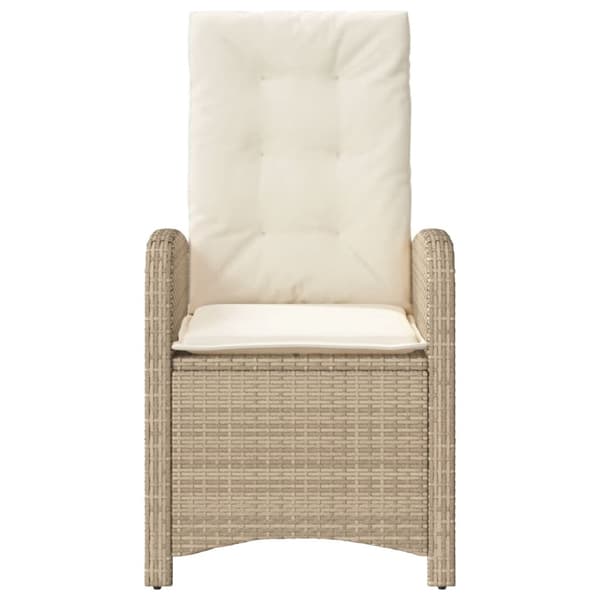 Bistrogrupp med dynor 3 delar beige konstrotting