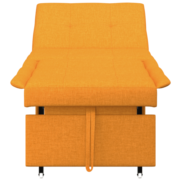 Pull Out Sofa Bed Mörkgul 194 x 50 x 82 cm tyg