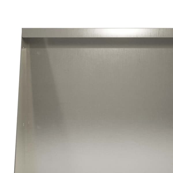 Stödvägg 2 st 80 x 12 x 50 cm Rostfritt stål Silver