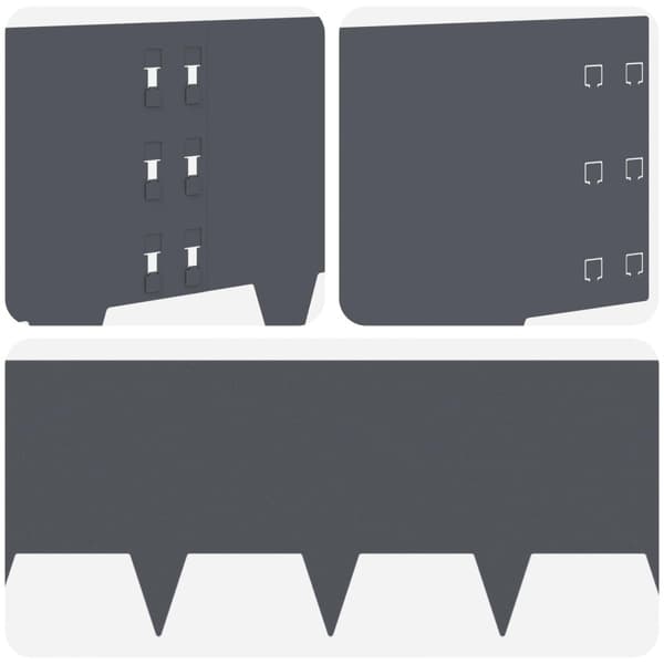 Kant för gräsmatta 10 pcs 100 x 30 cm Stål Antracit