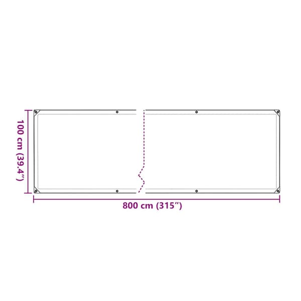 Växtskydd med öljetter 1x8 m polyeten
