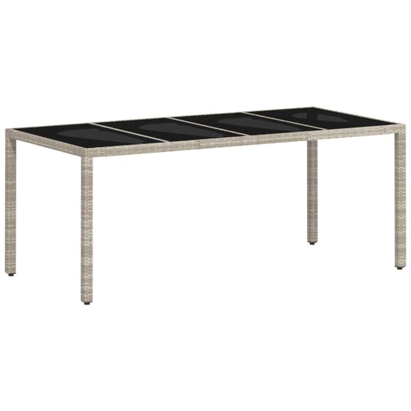 Trädgårdsmöbelset 7 pcs Ljusgrå konstrotting