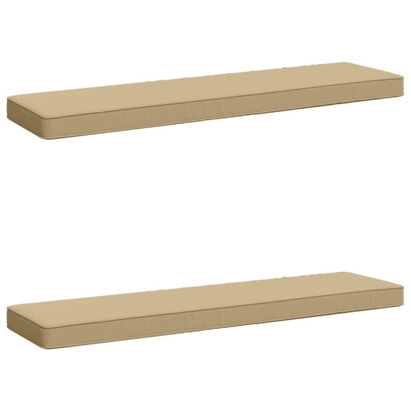2-delade Bänk Kuddar VUGHT 2 st 100% Polyester Beige
