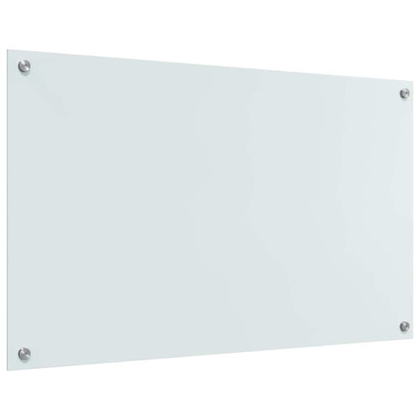 Köksskydd 2 pcs Vit 100 x 60 cm härdat glas