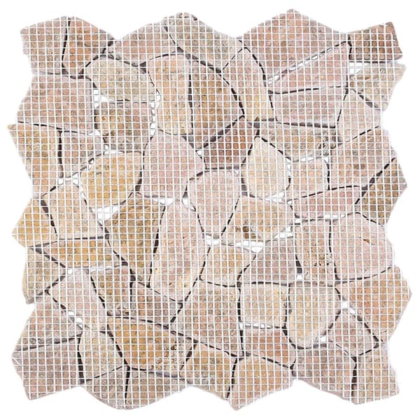 Mosaikplattor Röd 30 x 30 cm Marmor