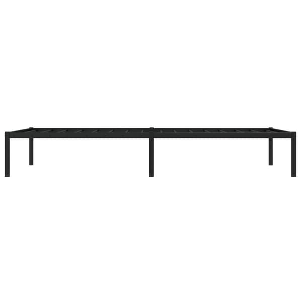 Sängram metall svart 100x200 cm