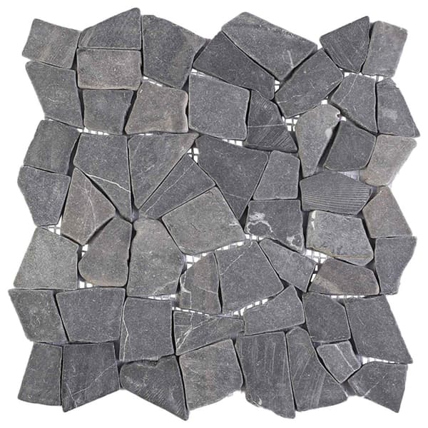 Mosaikplattor Mörkgrå 30 x 30 cm Marmor