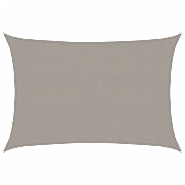 Solsegel 160 g/m² rektangulär ljusgrå 3x4,5 m HDPE